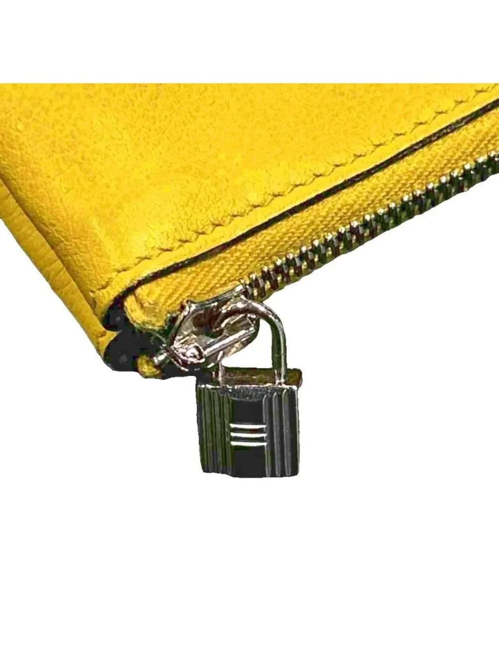 Hermes Pouch Leather Yellow